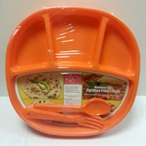 RUCHI HOUSEWARE PLASTIC PLATE 3 U